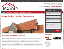 Tablet Screenshot of malins-roofing.co.uk